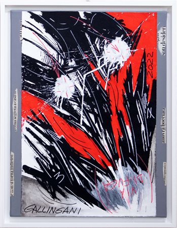 Alberto Gallingani, AGN 3/D.-1, 2022, tecnica mista su tela, 80x60 cm,...