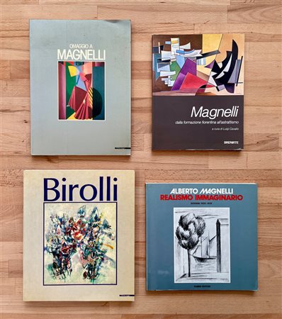 ALBERTO MAGNELLI E RENATO BIROLLI Lotto unico di 4 cataloghi: Omaggio a...
