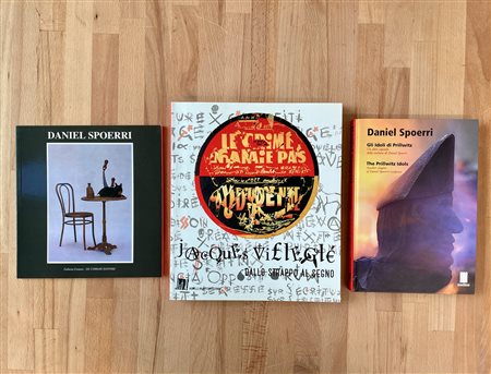 DANIEL SPOERRI E JACQUES VILLEGLÉ - Lotto unico di 3 cataloghi