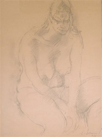 DE AMICIS CRISTOFORO Alessandria (Al) 1902 Nudino 1969 Disegno su carta...