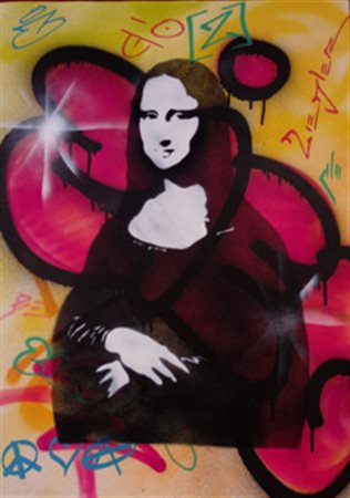 ZIEGLER THIERRY Parigi (Francia) 1980 Monna lisa Spray su carta 70,00x50,00...