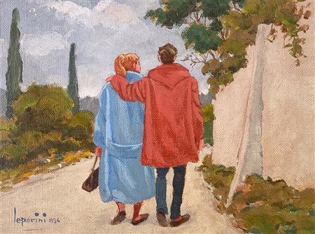 LEPORINI BERNARDO Roma (Roma) 1903 Senza titolo 1956 Olio su tela 18,00x24,00...