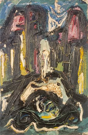 BOLDRINI GUSTAVO Venezia (Ve ) 1927 Paesaggio 1966 Olio su tela 30,00x20,00...