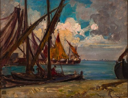 MARIO GACHET<BR>Torino 1879 - 1981<BR>"Barche"