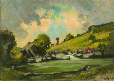 MARIO GACHET<BR>Torino 1879 - 1981<BR>"Paesaggio"