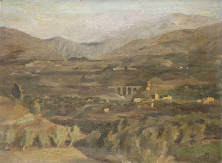 ENZO MORELLI<BR>Bagnacavallo (RA) 1896 - 1976 Bogliaco (BS)<BR>"Conca dei Tormini" 1941