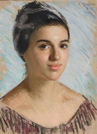 ATTILIO BOZINO<BR>Sostegno (VC) 1890 - 1973 Torino<BR>"Ritratto di Maria Grazia Sezzi di Reggio Emilia" 1963