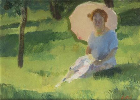 ORESTE PIZIO<BR>Torino 1879 - 1938<BR>"La signora Piovà"