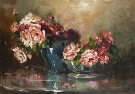 IVAN KARPOFF<BR>Novocherkassk (Russia) 1898 - 1970 Milano<BR>"Vasi di fiori"