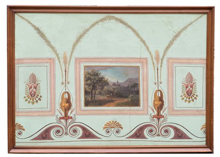 Painting "NEOCLASSIC PANEL WITH VIEW IN THE CENTRE"