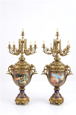 Pair of large candlesticks