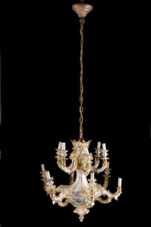 Two-stage porcelain chandelier 