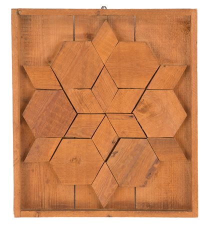 MARIO CEROLI. Wooden painting-sculpture