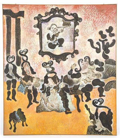 MARIO GALVAGNI. Painting "VIVALDI'S MUSIC CONCERT"