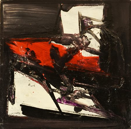 Adriano Tuninetto SENZA TITOLO, 1988 tempera su tela, cm 50x50 firma sul...