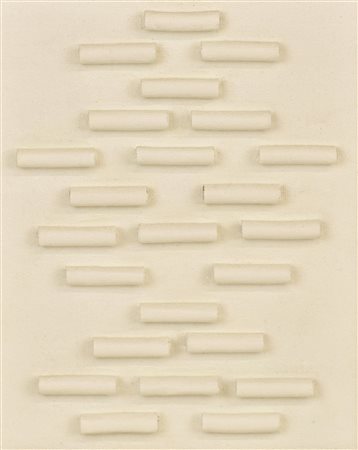 Francesco Fasano MODULAZIONE A12 tela in rilievo e intonaco applicati su...