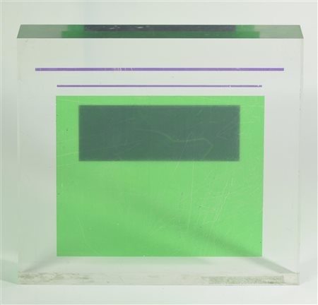 Lucio Battaglia COMPOSIZIONE scultura in plexiglass con applicazioni, cm...
