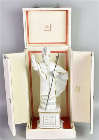 Maura Menichetti JOANNES PAULUS II scultura in porcellana dipinta a mano, es....