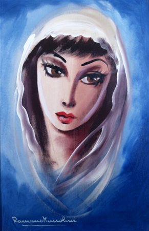 MUSSOLINI ROMANO (Forlì 1927 - Roma 2006) "Volto" Olio su tela cm. H: 60.00...