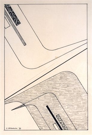 VERONESI LUIGI (Milano 1908 - Milano 1998) "Senza titolo" 1977 China e...