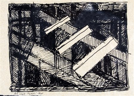 RADICE MARIO (Como 1900 - Como 1987) "Senza titolo" China su carta cm. H:...