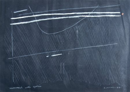 LAZZARI BICE (Venezia 1900 - Roma 1981) "Movimenti nello spazio" 1981 Matita...