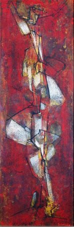 PROVINO SALVATORE (Bagheria 1943) "Senza titolo" Olio su tela cm. H: 100.00...