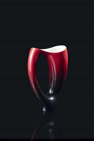 ARIELE TORINO<BR>"Vaso rosso e nero"