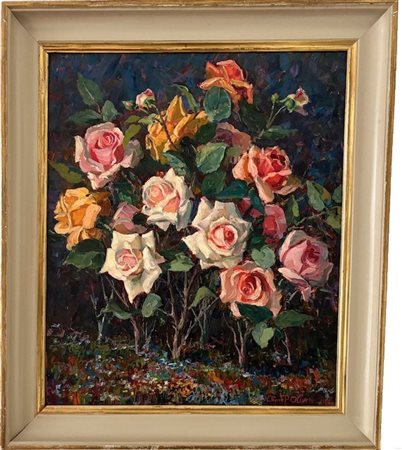 Ettero Olivero Pistoletto Gravere (TO) 1898 - 1981 Sanremo, Rose