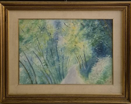 Umberto Lilloni (Milano, 1898-1980). Sentiero per Gandria, 1971.
