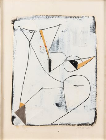 Marino Marini 1901 Pistoia-1980 Viareggio Senza titolo, 1960 collage e...