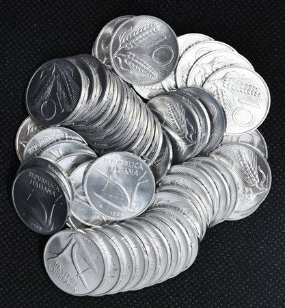 LOTTO DI 50 MONETE REPUBBLICA ITALIANA da 10 lire 1968 F.D.C.