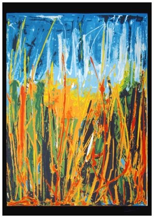 MARIO SCHIFANO Homs 1934 – Roma 1998 Senza titolo Serigrafia a colori es.p.a....