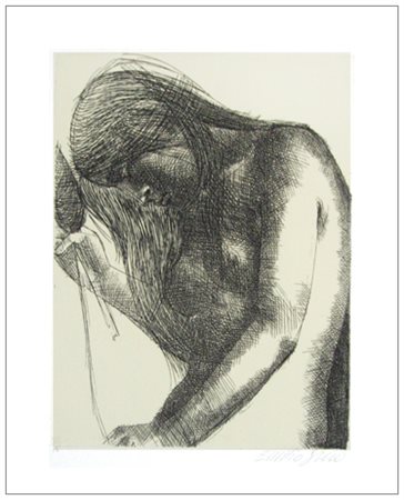 EMILIO GRECO Catania 1913 – Roma 1995 La donna e il fuso 1982 Acquaforte su...