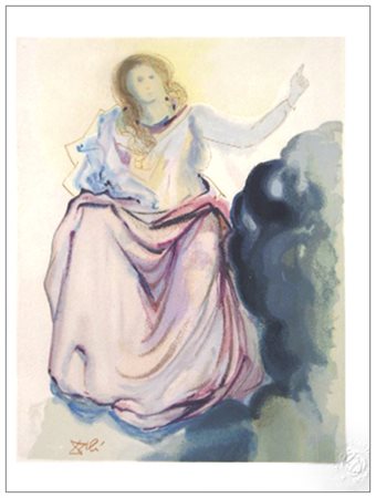 SALVADOR DALI’ Figueres (Spagna) 1904 – 1989 Paradiso, Tav.IV, Beatrice...