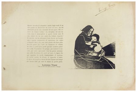 LORENZO VIANI Viareggio 1882 – Ostia 1936 Senza titolo Xilografia coeva....