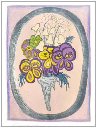 GIUSEPPE VIVIANI Agnano Pisano 1898 – Pisa 1965 Fiori 1964 Litografia a 6...