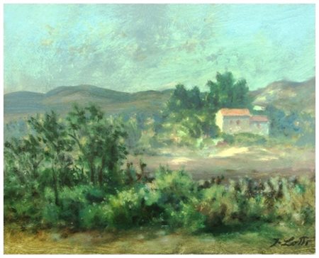 ITALO LOTTI Pisa 1912 – 2009 Senza titolo Olio su tela 40 x 50. Firma in b. a d.