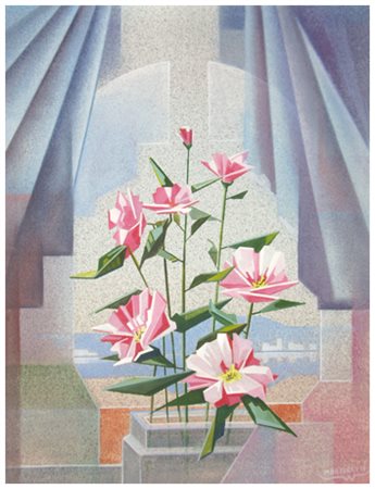 WALTER MARTINETTI Senza titolo Olio su tela 50 x 40. Firma in b. a d. e sul...