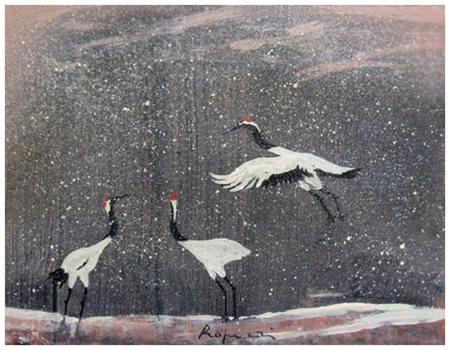 RAPEZZI Senza titolo Olio su cartone 19 x 24,2. Firma in b. al c.