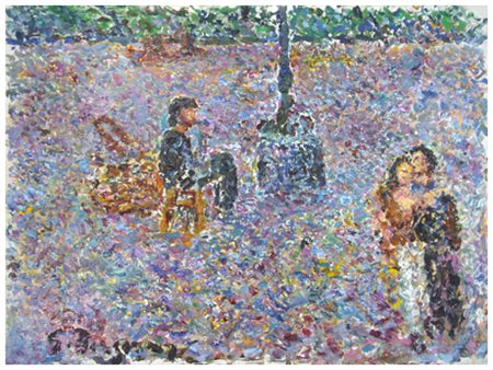 GUIDO BORGIANNI New York 1915 – Firenze 2011 Senza titolo Olio su tela 30 x...