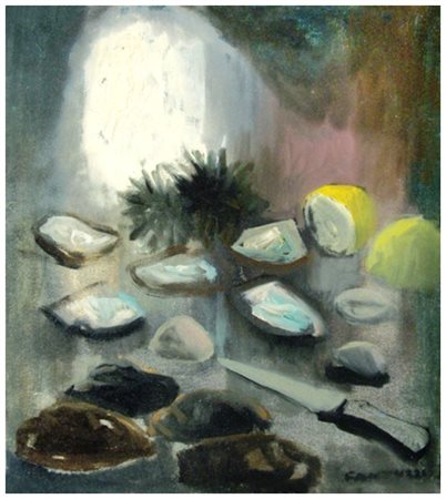 ELIANO FANTUZZI Modena 1909 – Verona 1987 Senza titolo Olio su tela 46,3 x...