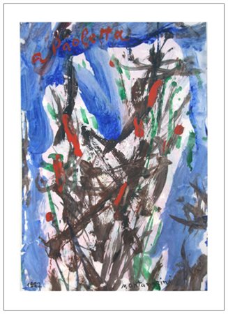 LUIGI MONTANARINI Firenze 1906 – Roma 1998 Senza titolo 1987 Pittura su carta...