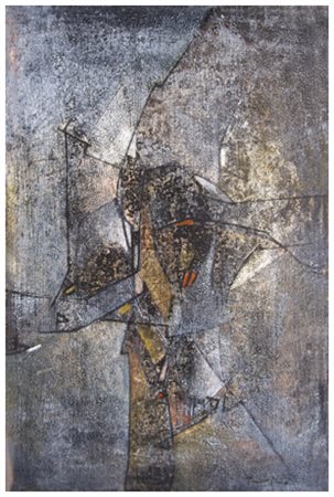 SALVATORE PROVINO Bagheria 1943 Aurora Olio e t.m. su tela 60 x 40. Firma in...