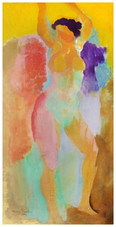 EUGENIO PARDINI Viareggio 1912 – Camaiore 2003 Nudo sul mare 1973 Affresco su...