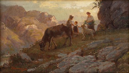 Eugenio Bonzanini - Pascolo in alta montagna
