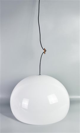 LAMPADA A SOSPENSIONE plastica e legno, cm 35x50x50