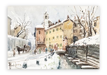 ALFREDO ZECCA (1917-1998) - Vecchia Milano