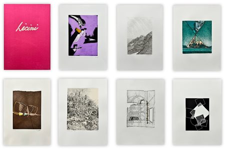 AUTORI VARI (BEATO, BRUSCAGLIA, LUZI, SPALLACCI, STELLUTI, VALENTINI E VERONESI) - Omaggio a Licini. Sette artisti per Osvaldo Licini, 1988