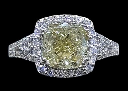 ANELLO IN ORO BIANCO CON DIAMANTE FANCY YELLOW...